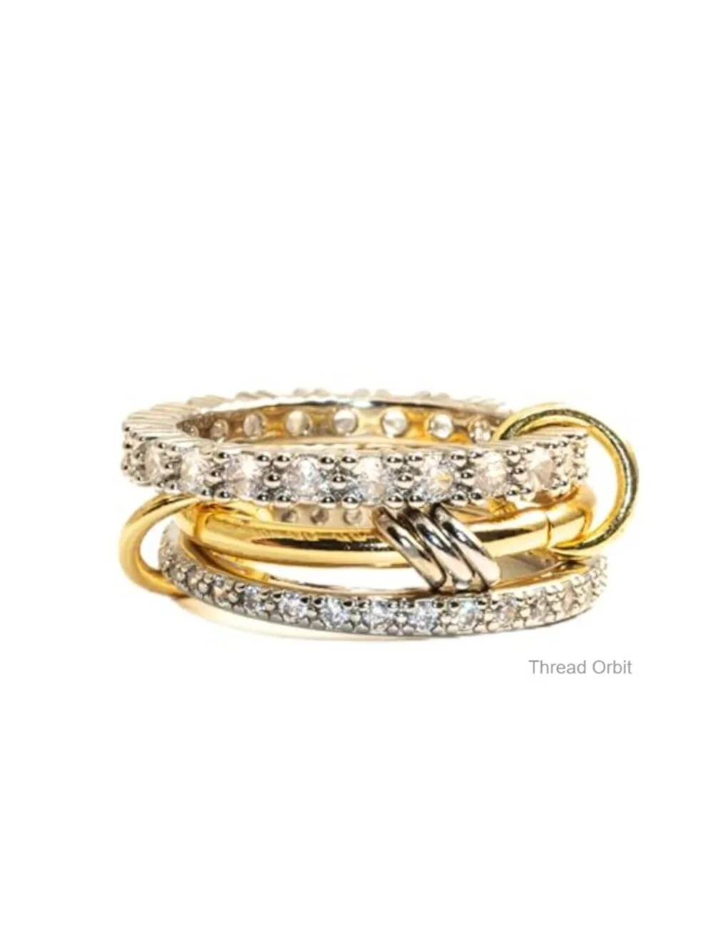 Stackable Rings for Women 18k Gold Plated Cubic Zirconia Knuckle Ring Set